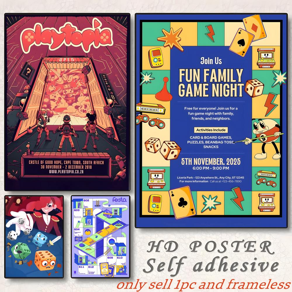 Board Game Cafe - Berlińska Gra Planszowa Con Plakat Gra