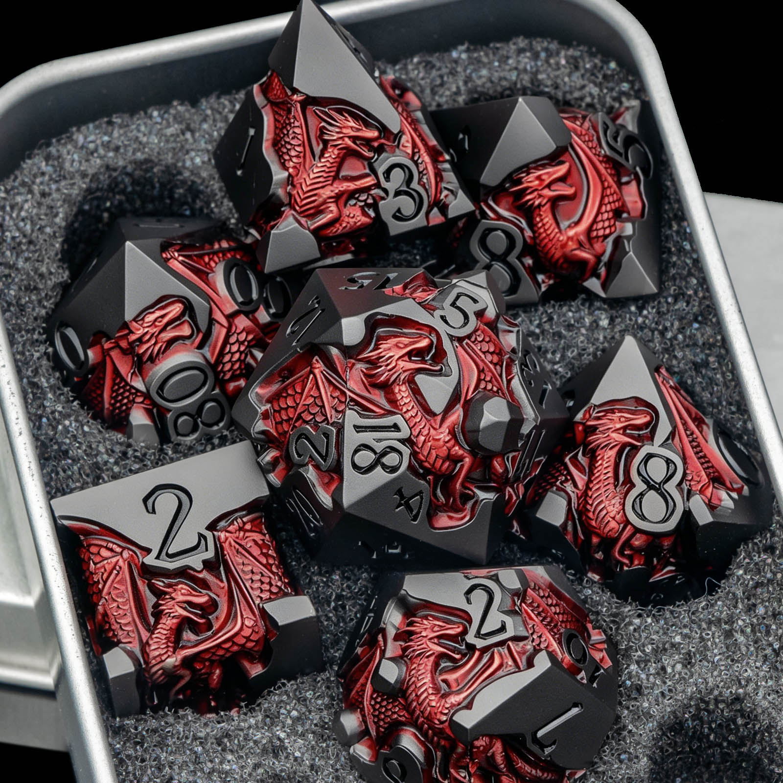 Board Game Dungeons And Dragons - Zestaw kości smoczych do D&D, metalowe
