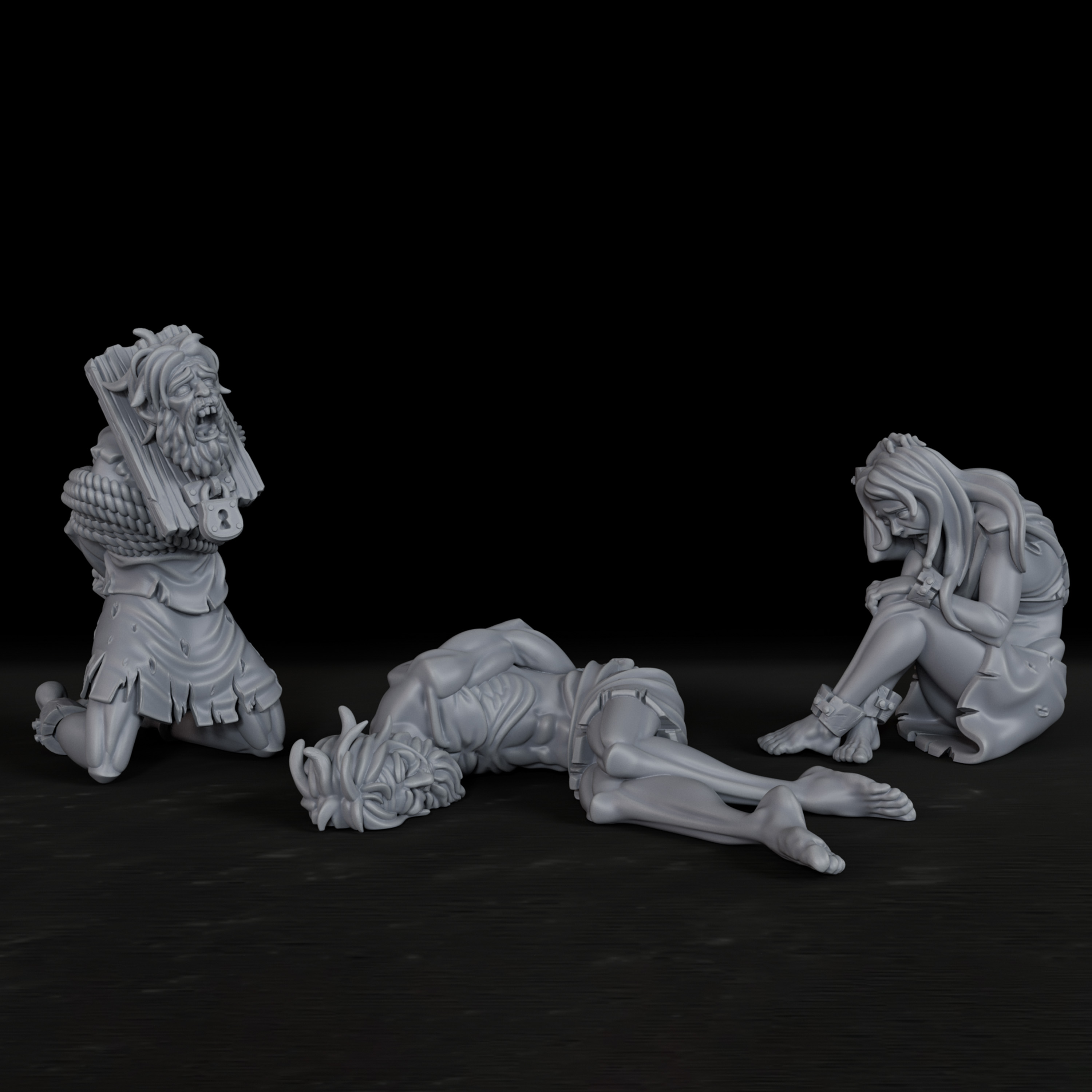 Board Game Rpg - Zestaw Miniatur Więźniów z Dungeonów -