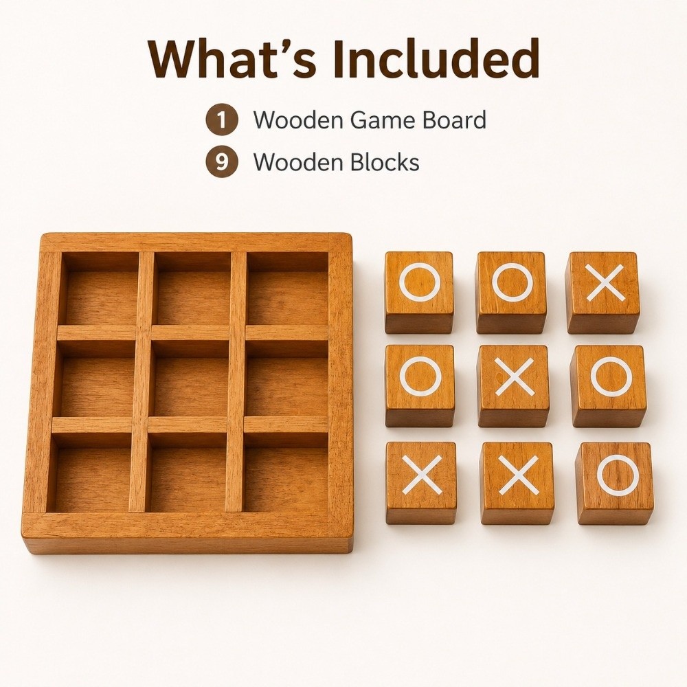 Przenośna drewniana gra w kółk – Board Game For 5 Players recenzja i cena