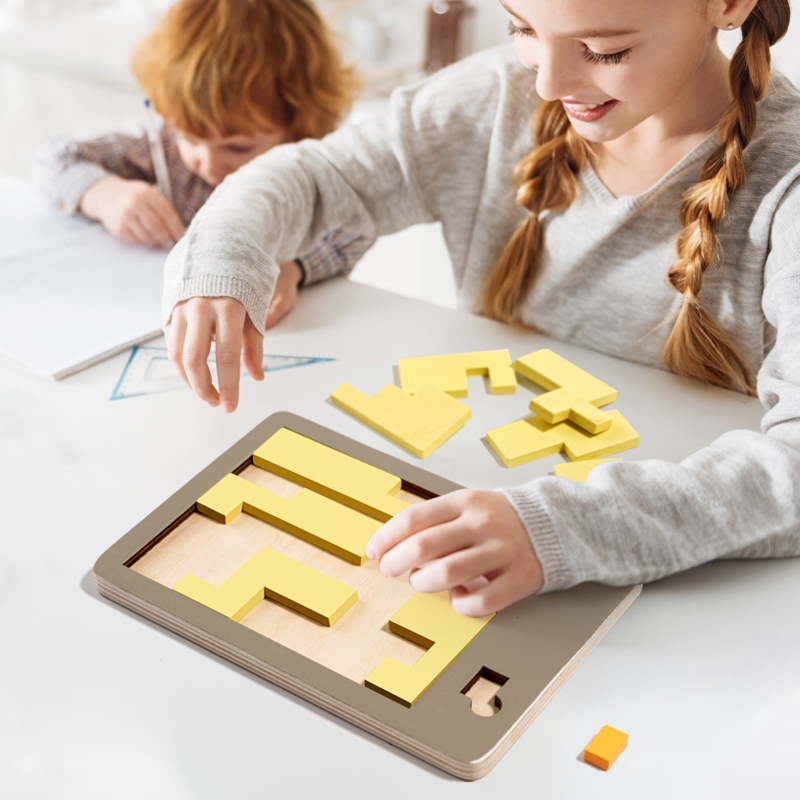 Drewniane puzzle geometryczne  – Jigsaw Puzzle Adult recenzja i cena